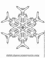 Snowflake Coloring Printable Pages Cutout Patterns Trace Templates Library Clipart Popular Line sketch template