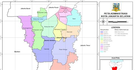 peta administrasi kota jakarta selatan provinsi dki jakarta neededthing