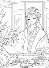 Coloring Pages Princess Chinese Disney Drawing Adult Classic Kids sketch template