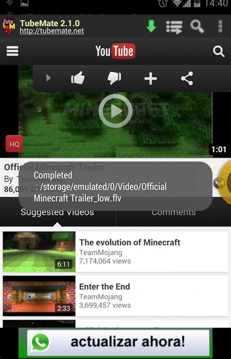 youtube downloader tubemate apk  android mobile