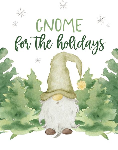 gnome   holidays gnome christmas printable clean  scentsible