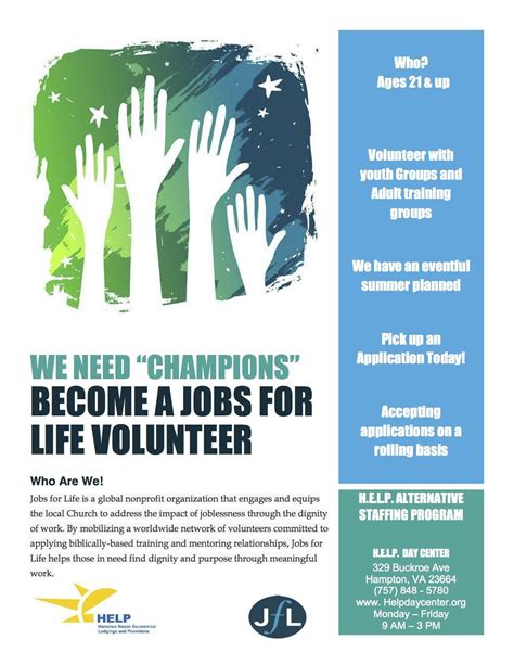 volunteer recruitment flyer template jobs  life echurch volunteer