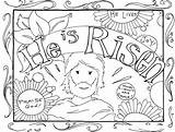 Easter Coloring Pages Risen He Adult Kids sketch template