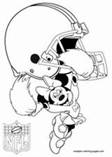 Coloring Browns Pages Cleveland Nfl Cleavland Players Minnie Mouse sketch template