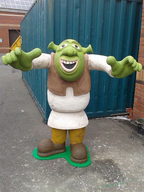 shrek painted ready   installed recycled projects