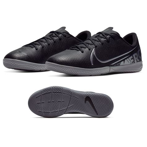 nike youth vapor  academy indoor soccer shoes blackcool grey  soccerevolution