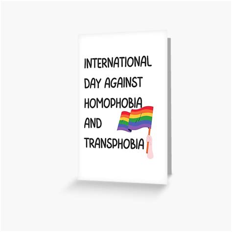 international day against homophobia and transphobia greeting card by