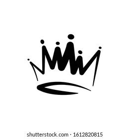 king crown logo graffiti icon vector  shutterstock