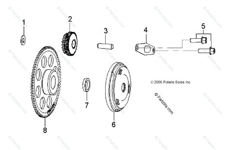 polaris atv  oem parts diagram  engine starter partzillacom