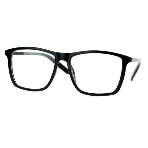 clear lens glasses classic square plastic frame fashion eyeglasses