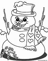 Coloring Snowman Pages Smile Big Printable sketch template