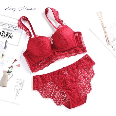 Sexy Mousse Bra And Panties Sets Lace Women Lingerie Push Up Wire Free