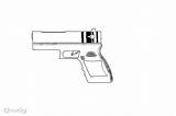 Glock Queeky Drawing Paint Template Coloring Drawings Pages sketch template