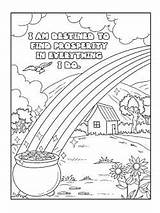 Coloring Affirmation Pages Wealth Prosperity Destined Am Find Printable sketch template