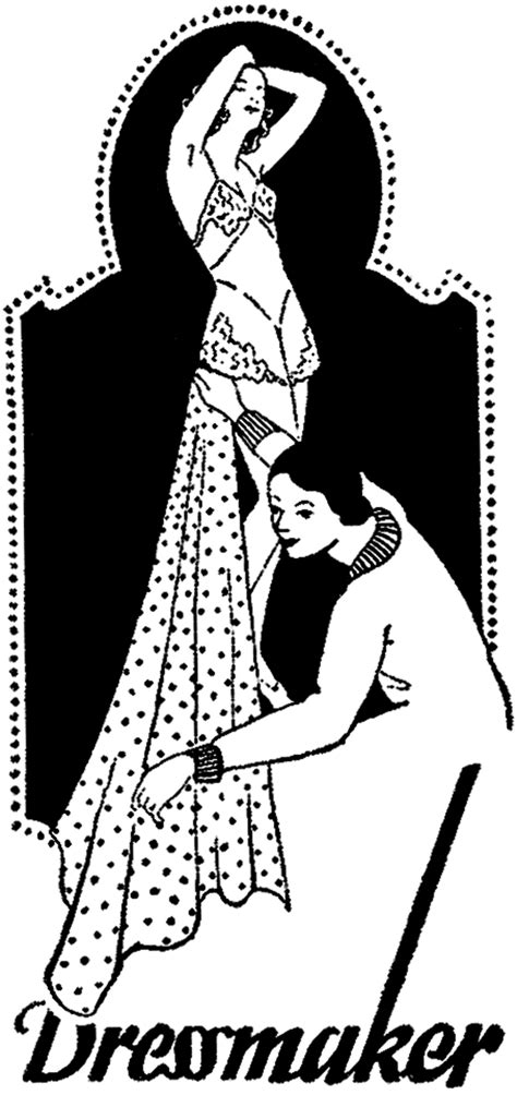 Cute Vintage Dressmaker Sign Image The Graphics Fairy