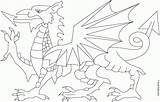 Welsh Dragon Pages Coloring Flag Colouring Printable Wales Print Dragons Getdrawings Getcolorings Coloringhome sketch template