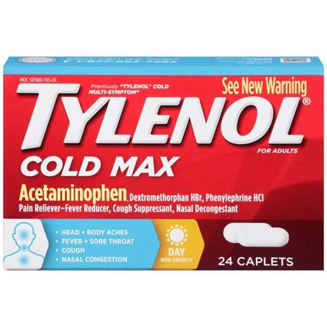 Tylenol Cold Max Multi Symptom Daytime 24ct Ebay