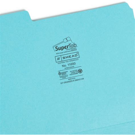 smd smead smead supertab  tab cut letter recycled top tab