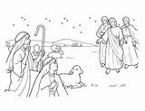 Shepherds Nativity Joseph Appearing 3kb 5kb sketch template