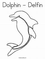 Dolphin Coloring Delfin Pages Outline Bottlenose Kids Drawing Print Dolphins Books Built California Usa Twistynoodle Getdrawings Noodle sketch template
