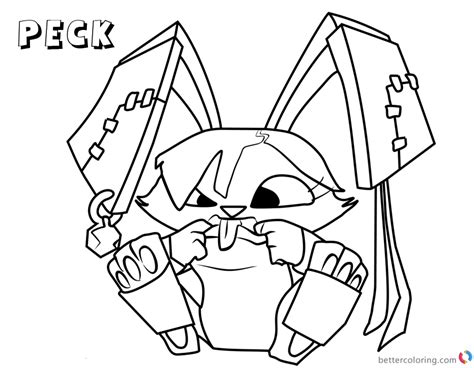 animal jam coloring pages peck  printable coloring pages