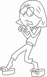 Coloring Pages Scared Afraid Lizzie Mcguire Template sketch template