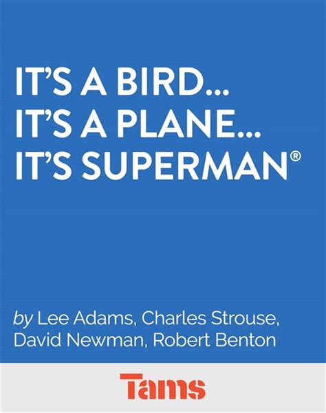 it s a bird… it s a plane… it s superman® concord theatricals
