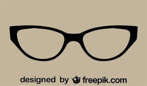free vector retro classic cat eye glasses