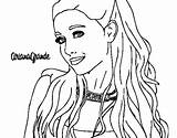 Ariana Grande Coloring Pages Printable Drawing Colouring Necklace Colorear Color Book sketch template