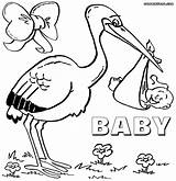 Coloring Baby Pages Stork Shower Newborn Storks Print Printable Color Kids Cute Scribblefun Size Getcolorings Getdrawings Book Choose Board sketch template