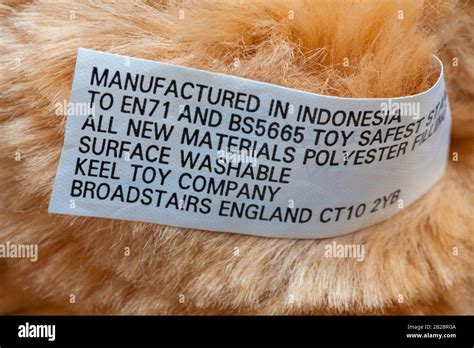 label  soft toy  res stock photography  images alamy