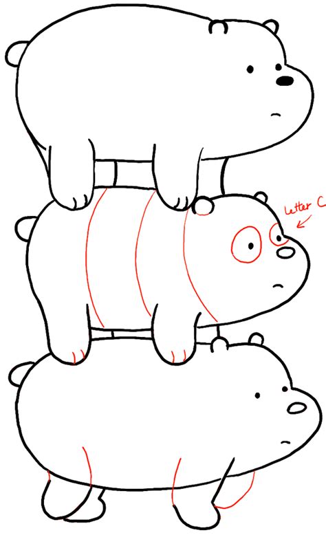 step  bare bears bear coloring pages  bare bears cute bear
