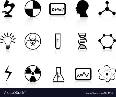 black science symbols royalty  vector image