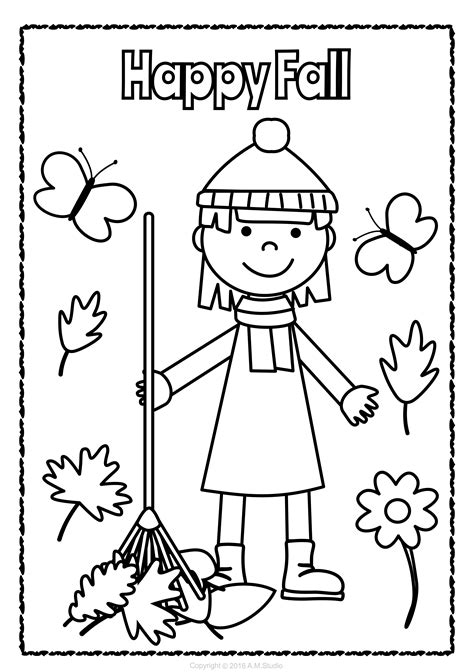 fall coloring pages activity includes   coloring