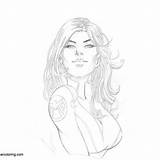 Widow Marvel sketch template