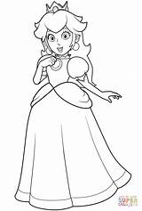 Coloring Peach Princess Pages Pretty Printable Drawing Paper sketch template