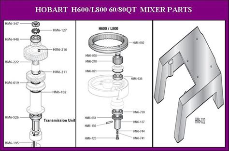 hobart qt  mixer parts  accessories
