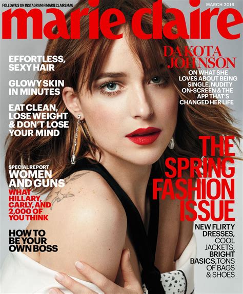 Dakota Johnson Marie Claire Magazine March 2016 Cover