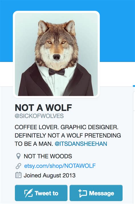 17 funny tweets from this hilarious twitter account pretending to be a wolf in a human world