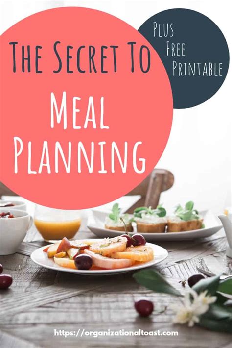 meal planning  beginners organizational toast
