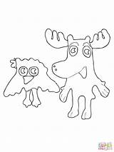 Moose Coloring Pages Kids Zee Printable Silhouettes Bestcoloringpagesforkids sketch template