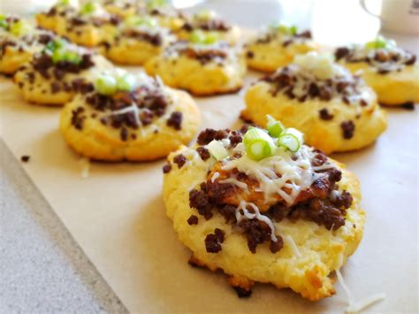 [homemade] Gf Biscuits Topped W Ground Venison Cheeses Wholegrain