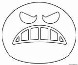 Angry Face Emoji Coloring Google Printable Pages sketch template