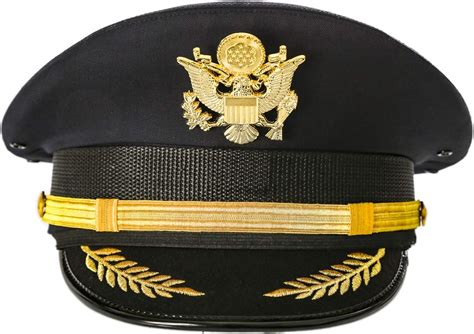 ferrecci captain hat  men cadet sailor hat women  gold metal  seal yacht captain hat