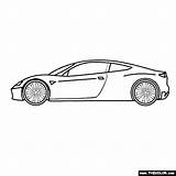 Tesla Coloring Roadster Pages Car sketch template