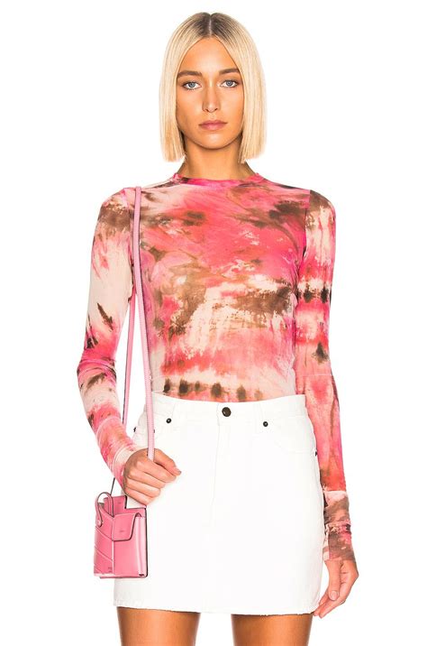 Msgm Synthetic Sheer Blouse In Pink Lyst