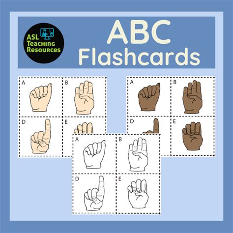 sign language flashcards alphabet asl teaching resources