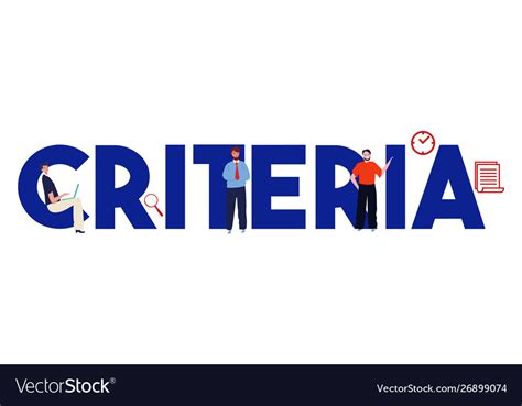 criteria word recruitment  selection factors vector image