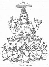 Hindu Gods Pencil Varuna Kalamkari Kerala sketch template