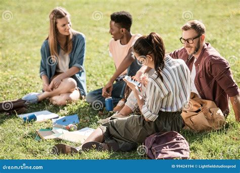 multiethnic students studying  stock photo image  people